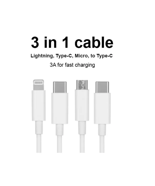 3-in-1 Fast Charging Cable - Universal USB Cable | Direct Goods Retail